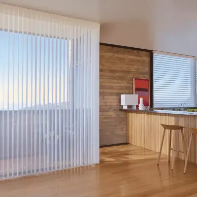 Vertical Shades, Smart Drapes, & Luminettes